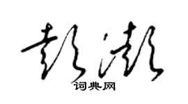 梁錦英彭澎草書個性簽名怎么寫