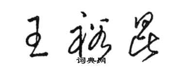 駱恆光王裕昆草書個性簽名怎么寫