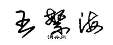 朱錫榮王繁海草書個性簽名怎么寫