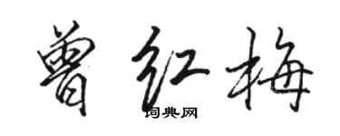 駱恆光曾紅梅行書個性簽名怎么寫