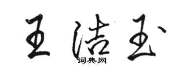 駱恆光王潔玉行書個性簽名怎么寫