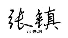 曾慶福張鎮行書個性簽名怎么寫