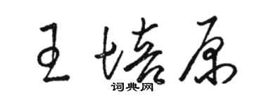 駱恆光王培原草書個性簽名怎么寫