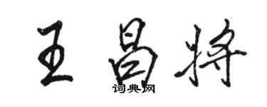 駱恆光王昌將行書個性簽名怎么寫