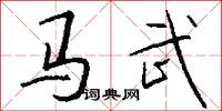 馬武怎么寫好看