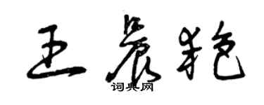 曾慶福王晨艷草書個性簽名怎么寫