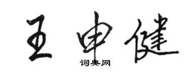 駱恆光王申健行書個性簽名怎么寫