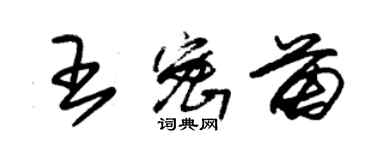 朱錫榮王密苗草書個性簽名怎么寫