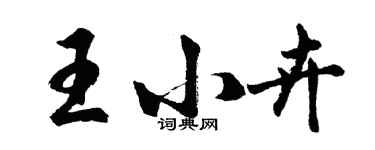 胡問遂王小卉行書個性簽名怎么寫