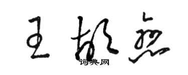 駱恆光王胡戀草書個性簽名怎么寫