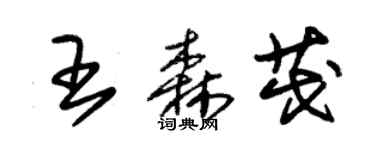 朱錫榮王森茂草書個性簽名怎么寫