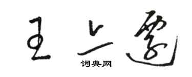 駱恆光王亦遷草書個性簽名怎么寫