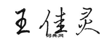 駱恆光王佳靈行書個性簽名怎么寫