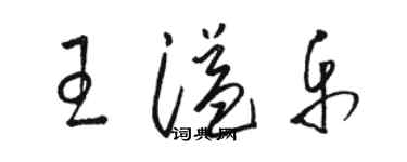 駱恆光王溢樂草書個性簽名怎么寫