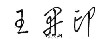 駱恆光王開印草書個性簽名怎么寫