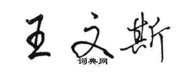 駱恆光王文斯行書個性簽名怎么寫