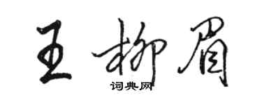 駱恆光王柳眉行書個性簽名怎么寫