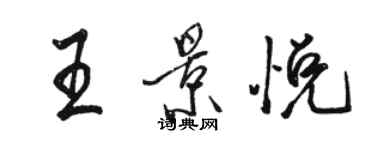 駱恆光王景悅行書個性簽名怎么寫