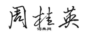 駱恆光周桂英行書個性簽名怎么寫