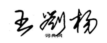 朱錫榮王劉楊草書個性簽名怎么寫