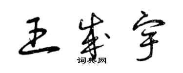 曾慶福王成宇草書個性簽名怎么寫