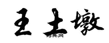 胡問遂王土墩行書個性簽名怎么寫