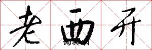 老西開怎么寫好看