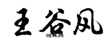 胡問遂王谷風行書個性簽名怎么寫