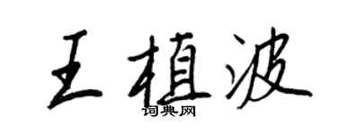 王正良王植波行書個性簽名怎么寫