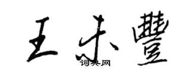 王正良王未豐行書個性簽名怎么寫