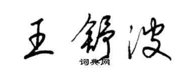 梁錦英王舒波草書個性簽名怎么寫