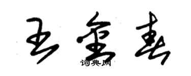 朱錫榮王金春草書個性簽名怎么寫