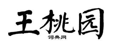 翁闓運王桃園楷書個性簽名怎么寫