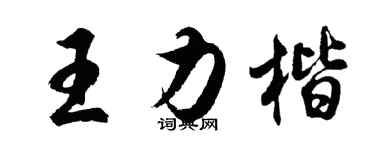 胡問遂王力楷行書個性簽名怎么寫