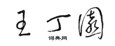 駱恆光王丁園草書個性簽名怎么寫