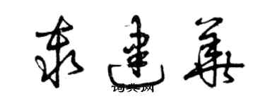 曾慶福秦建華草書個性簽名怎么寫