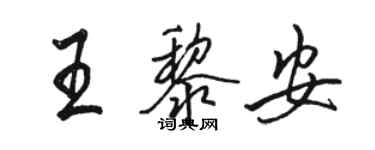 駱恆光王黎安行書個性簽名怎么寫