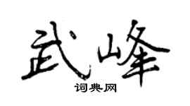 曾慶福武峰行書個性簽名怎么寫