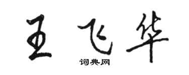 駱恆光王飛華行書個性簽名怎么寫