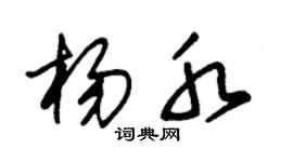 朱錫榮楊水草書個性簽名怎么寫