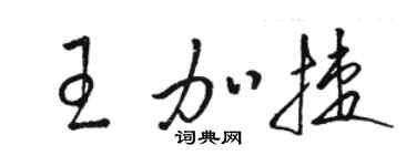 駱恆光王加捷草書個性簽名怎么寫