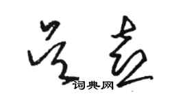 駱恆光吳喜草書個性簽名怎么寫