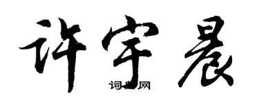胡問遂許宇晨行書個性簽名怎么寫