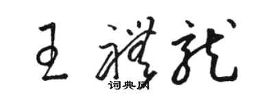 駱恆光王禮龍草書個性簽名怎么寫