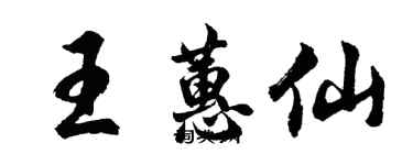 胡問遂王蕙仙行書個性簽名怎么寫