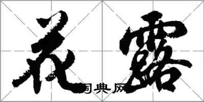 胡問遂花露行書怎么寫