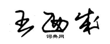 朱錫榮王西成草書個性簽名怎么寫