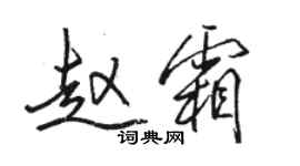 駱恆光趙霜行書個性簽名怎么寫