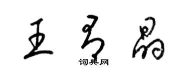 梁錦英王有晶草書個性簽名怎么寫