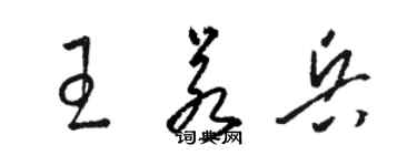 駱恆光王若兵草書個性簽名怎么寫